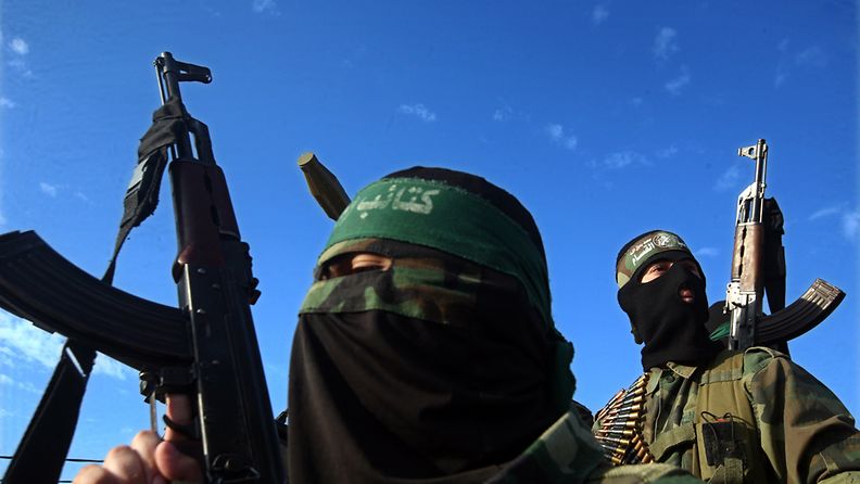 Hamasin taistelijoita Gazan kaistalla.