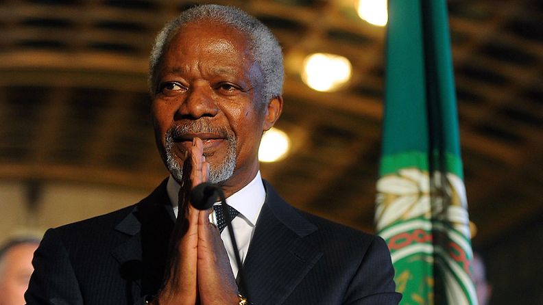 YK:n entinen pääsihteeri Kofi Annan toimii nykyään maailmanjärjestön Syyria-erityislähettiläänä.