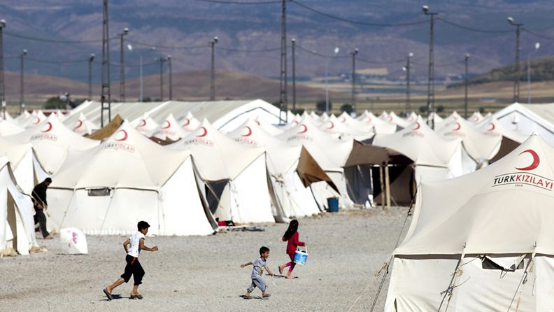 Syyriasta paenneiden pakolaisten leiri Turkissa.