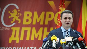 Makedonian pääministeri Nikola Gruevski.