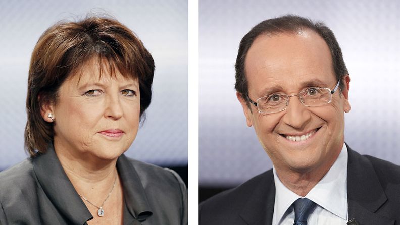 Martine Aubry ja Francois Hollande (EPA)