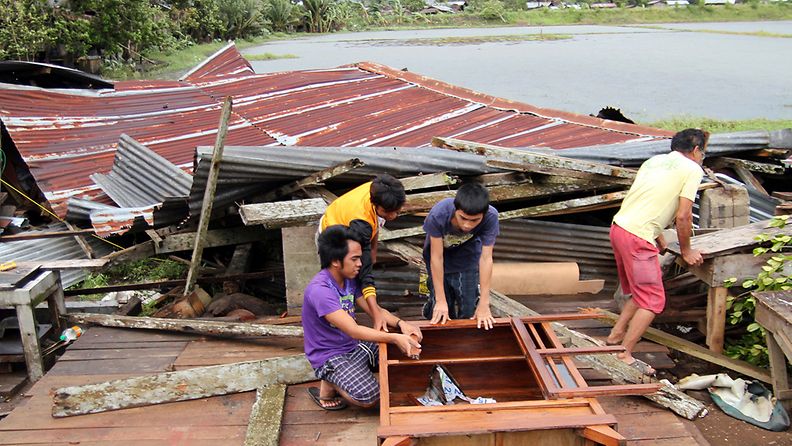 Bopha-taifuuni on aiheuttanut vakavaa tuhoa Filippiineillä. Kuva Butuan Citystä 4.12.2012.