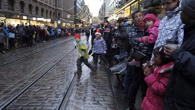 Joulukadun avajaisia vietettiin 25. marraskuuta 2012 Helsingissä.