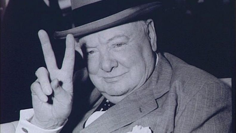 Britannian entinen pääministeri Winston Churchill 25.6.1954.