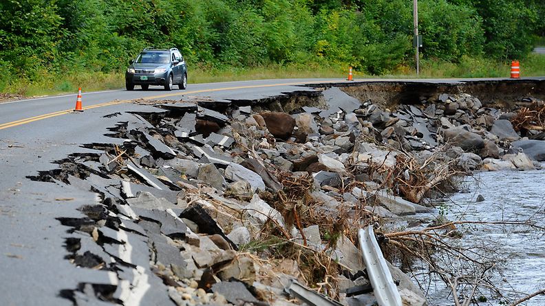 Hurrikaanituhoja Halifaxissa, Vermontissa Yhdysvalloissa vuonna 2011.