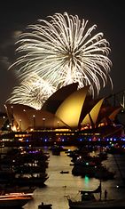 Uuttavuotta juhlittiin Australian Sydneyssä. Kuva: EPA