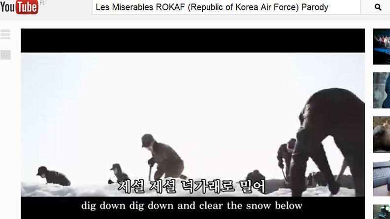 Etelä-Korean ilmavoimat parodioi maailman suosituimpiin musikaaleihin lukeutuvaa Les Miserablesia videollaan.