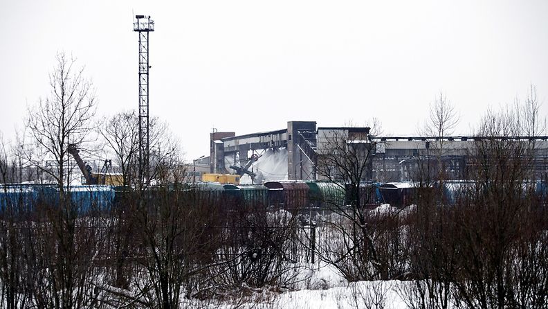 Lannoitetehdas Fosforit Venäjän Kingiseppissä 22. tammikuuta 2012.