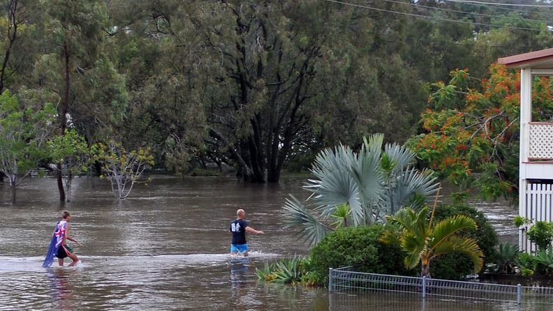 Tulvat piinaavat Queenslandin osavaltiossa Australiassa 27.1.2013.