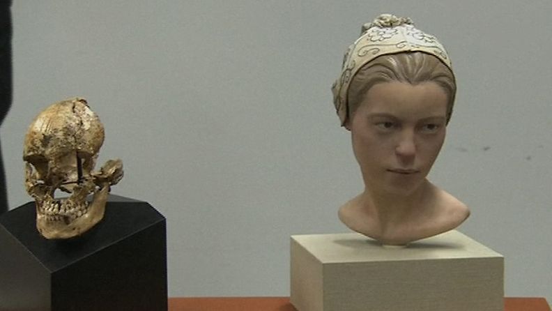 Tutkijat ovat tehneet rekonstruktion 14-vuotiaan Janen kasvoista. Janen uskotaan joutuneen syödyksi kuolemansa jälkeen 1600-luvulla. Kuvakaappaus videomateriaalista.