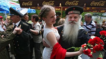 Voitonpäivän juhlallisuudet 9.5.2010. Punaisella torilla Moskovassa. Kuva: EPA