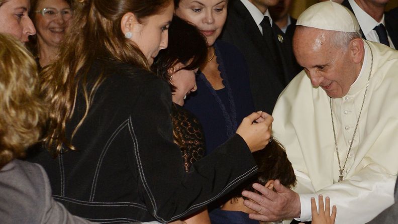 Paavi Fransiskuksen vierailu Brasiliassa heinäkuussa 2013.