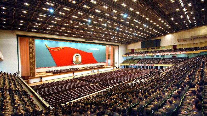 Muistojuhla Pohjois-Korean Pjongjangissa 16. joulukuuta 2012.