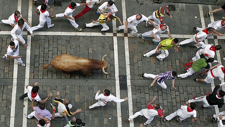 Pamplonan härkäjuoksut 14.7.2012.