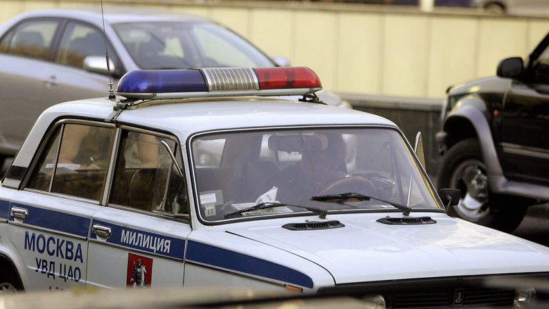 Miliisiauto Moskovassa.