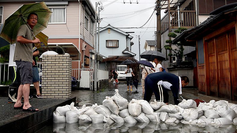 Talas-taifuuni aiheutti tulvia Japanissa.