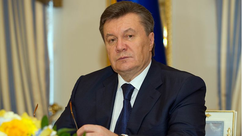 Viktor Janukovitsh Ukraina, Kiovan presidentinpalatsissa 21.2.2014
