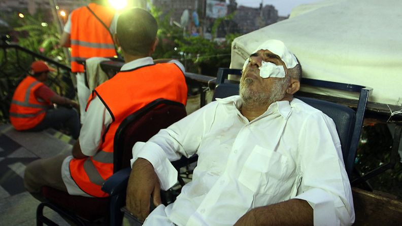 Mellakoissa loukkaantunut Kairossa 23.7.2013.