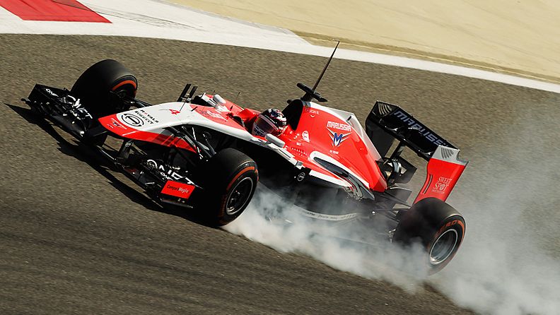 Max Chilton ajelaa MR03:lla Bahrainissa. 