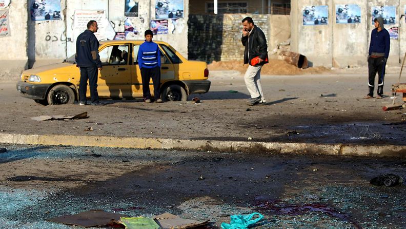 Pommi-isku Sadr Cityssä oli tuhoisa. Kuva: Epa.