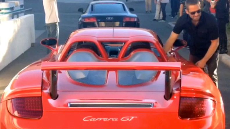 Paul Walker kuvattiin turma-auto Porche Carrera GT:n luona vain puoli tuntia ennen onnettomuutta.