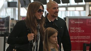 Christian Bale perheineen vuonna 2013.