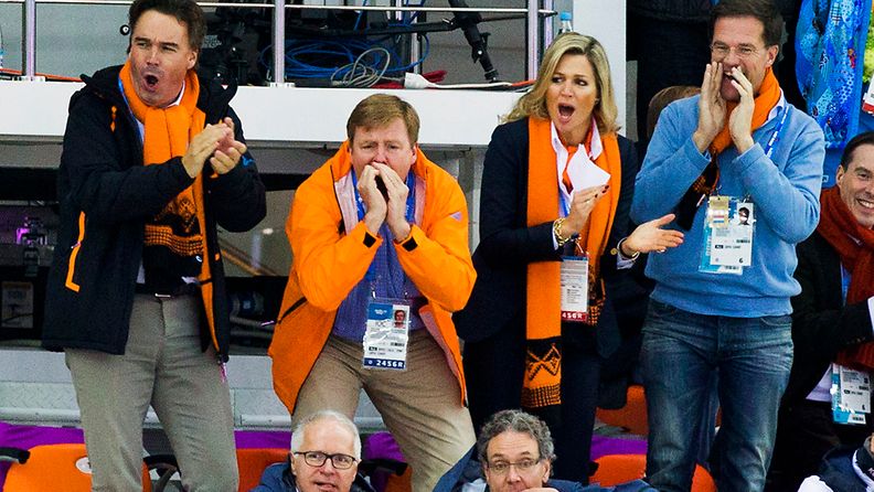 Hollannin kuningaspari heittäytyi olympialaisten tunnelmaan.