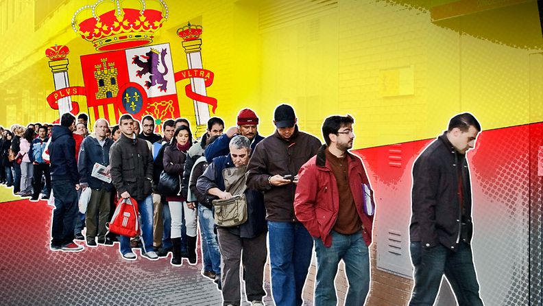 Taantuma on laskenut Espanjan väkilukua vuosikymmenien tauon jälkeen. 