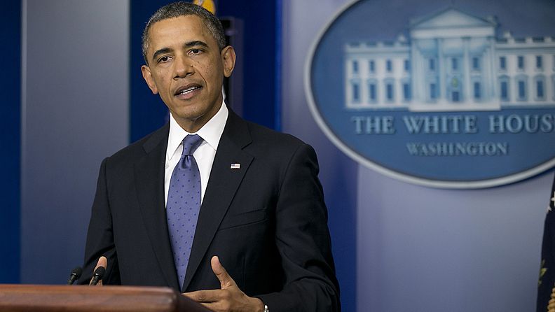 Yhdysvaltain presidentti Barack Obama kertoi neuvoteluiden etenemisestä 28.12.2012. 