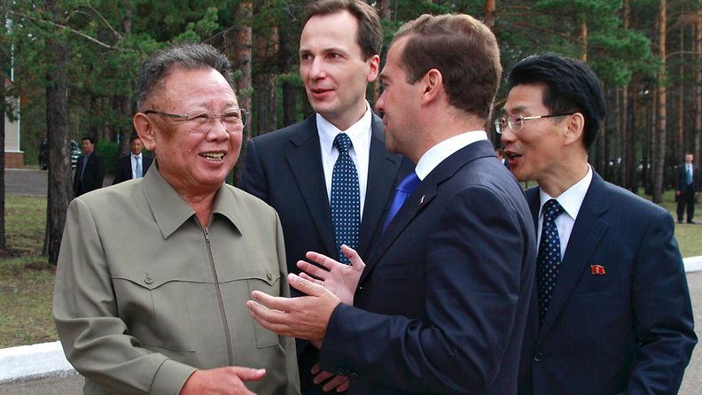 Kim Jong Il tapasi Venäjän presidentin Dmitri Medvedevin. 