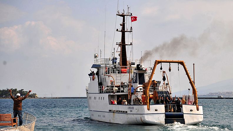 Turkki lähetti  oman aluksensa etsimään kaasua Kyproksen vesiltä 23.9.2011. 