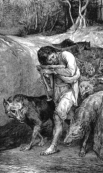 The Wolf Charmer, 1881. 1800-luvun Ranskassa uskottiin “susikuiskaajiin”.