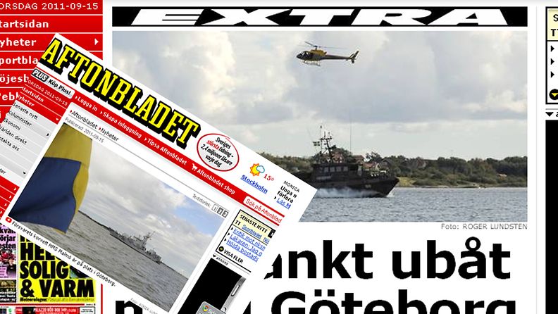 Aftonbladet-lehti kertoo nettisivuillaan, että Göteborgin satamassa tutkitaan sukellusveneepäilyä.