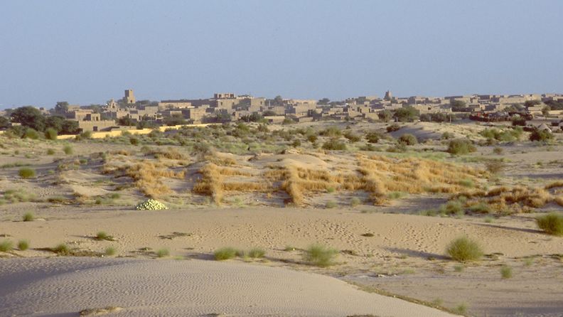 Yleiskuva Timbuktun kaupungista.