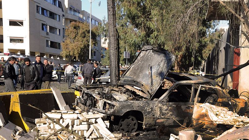 Syyrian pääkaupungissa Damaskoksessa tapahtui kaksi pommi-iskua.  
