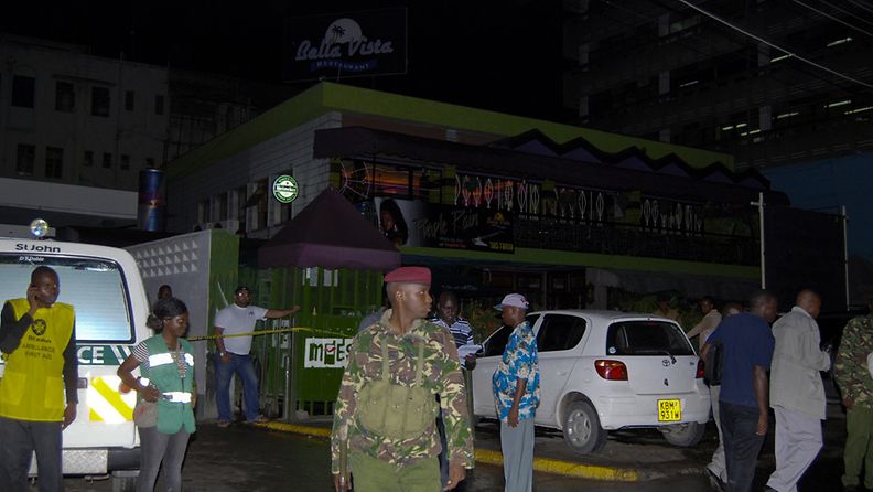 Kuva yökerhosta, johon Mombasassa tehtiin pommi-isku toukokuussa.