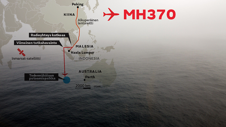 MH370 putoamispaikka