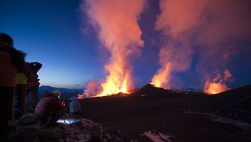 Islannin tulivuorenpurkaus. EPA