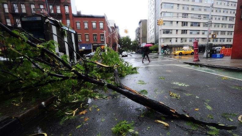 New Yorkin Greenwich Avenue hurrikaani Irenen jälkeen.