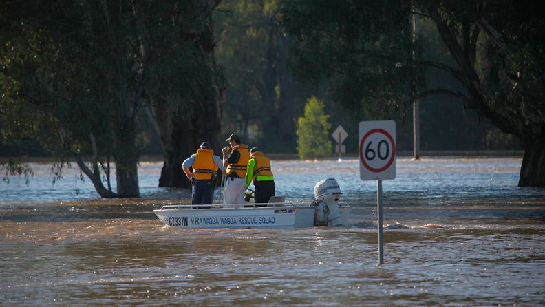 Wagga Waggaan on tulvan johdosta julistettu hätätila. 