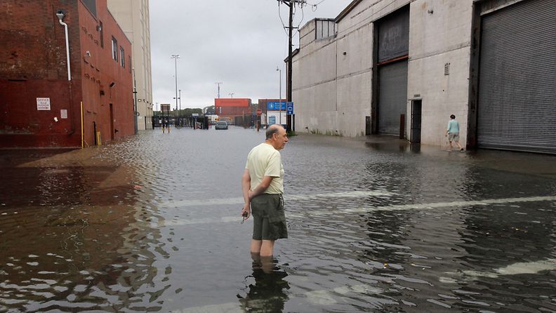 Irene jätti jälkeensä tulvia. Getty Images