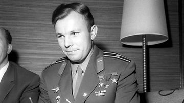 Neuvostoliittolainen majuri Juri Gagarin vierailulla Suomessa. 