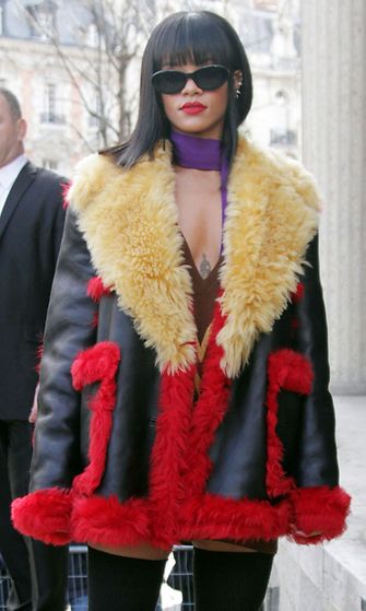 Rihanna, Paris Fashion Week Womenswear Fall/Winter 2014-2015 - Miu Miun näytös