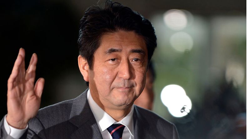 Japanin pääministeri Shinzo Abe.