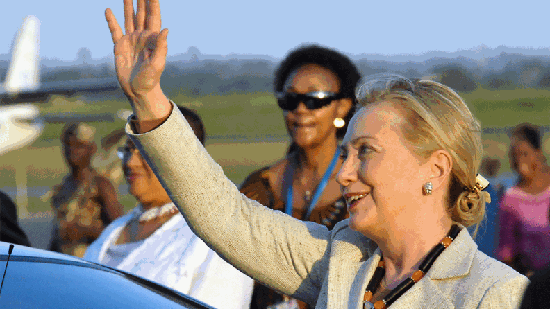 Hillary Clinton vierailee parhaillaan Tansaniassa.