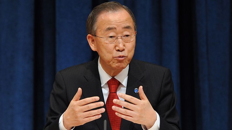 YK:n pääsihteeri Ban Ki Moon. 
