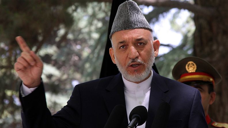 Afganistanin presidentti Hamid Karzai. (EPA)