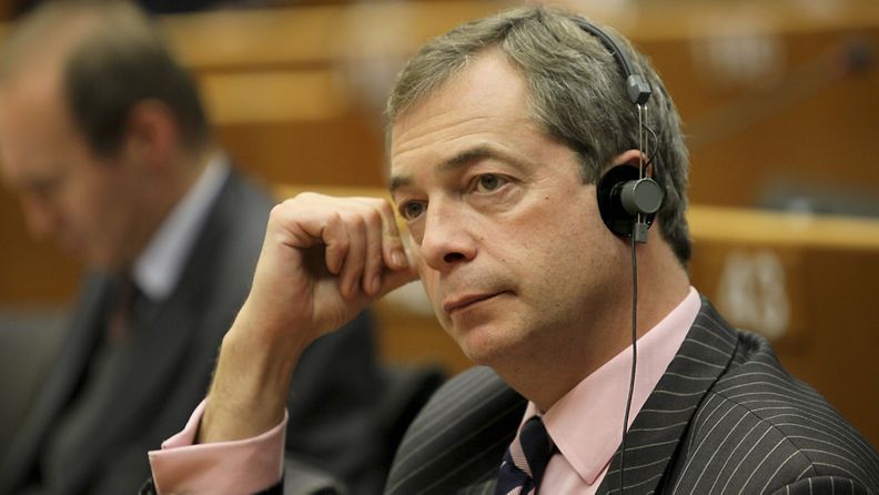 Europarlamentaarikko Nigel Farage toimii UK Independence Partyn puheenjohtajana.