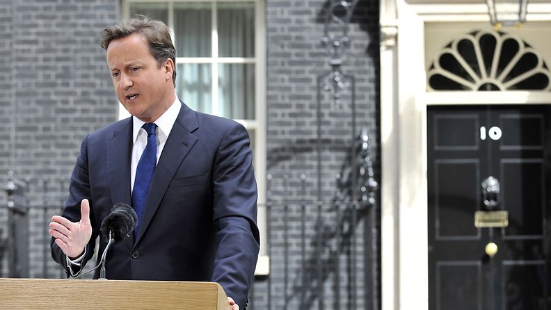 Britannian pääministeri David Cameron Lontoossa 10.8.2011.