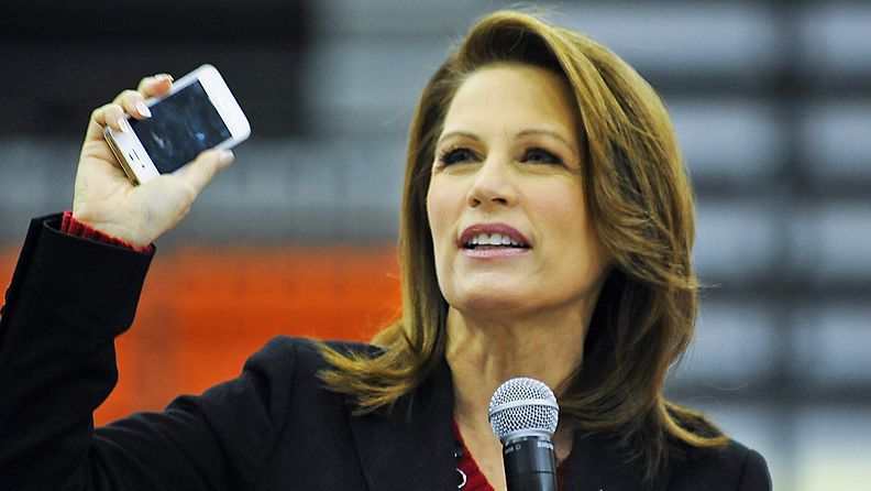 Republikaanien Michele Bachmann oli tutkimuksen mukaan naisellisin edustaja.